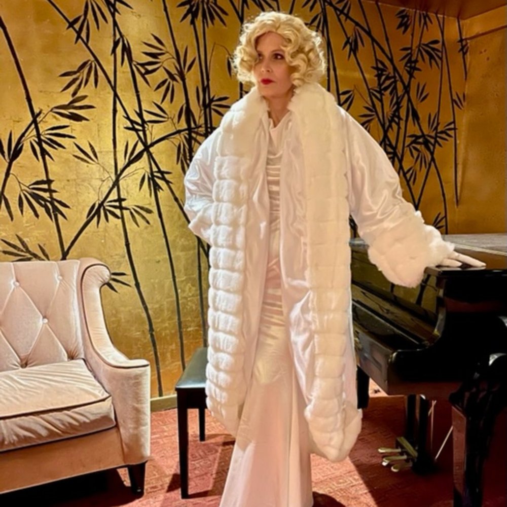 "DANA" Custom Order Gatsby White Velboa & Faux Mink Fur Coat (more colors)